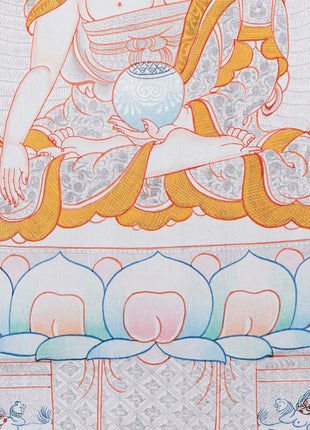 Dipankara, Gautama & Maitreya Surrounded By Aksobhya, Amitabha, Amoghasiddhi, Ratnasambhava And Vairocana