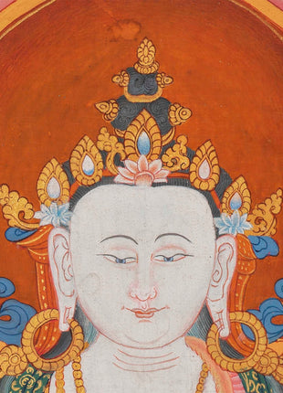 Brocade Chengrezig Thanka |  Buddhist Wall hanging