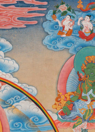 Brocade Chengrezig Thanka |  Buddhist Wall hanging