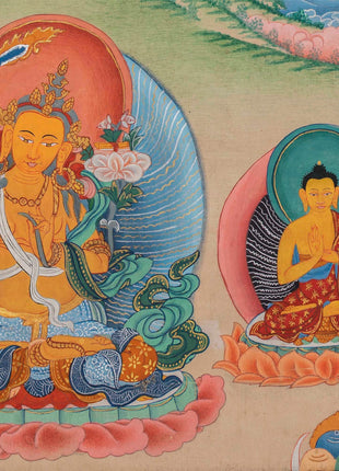 Brocade Chengrezig Thanka |  Buddhist Wall hanging