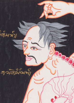 Cranial Physiognomy | Tibetan Thangka Depicting the Circulation of Blood