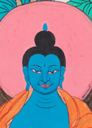 Tibetan Medicinal Herbs and Plants Thangka | Medicinal Painting