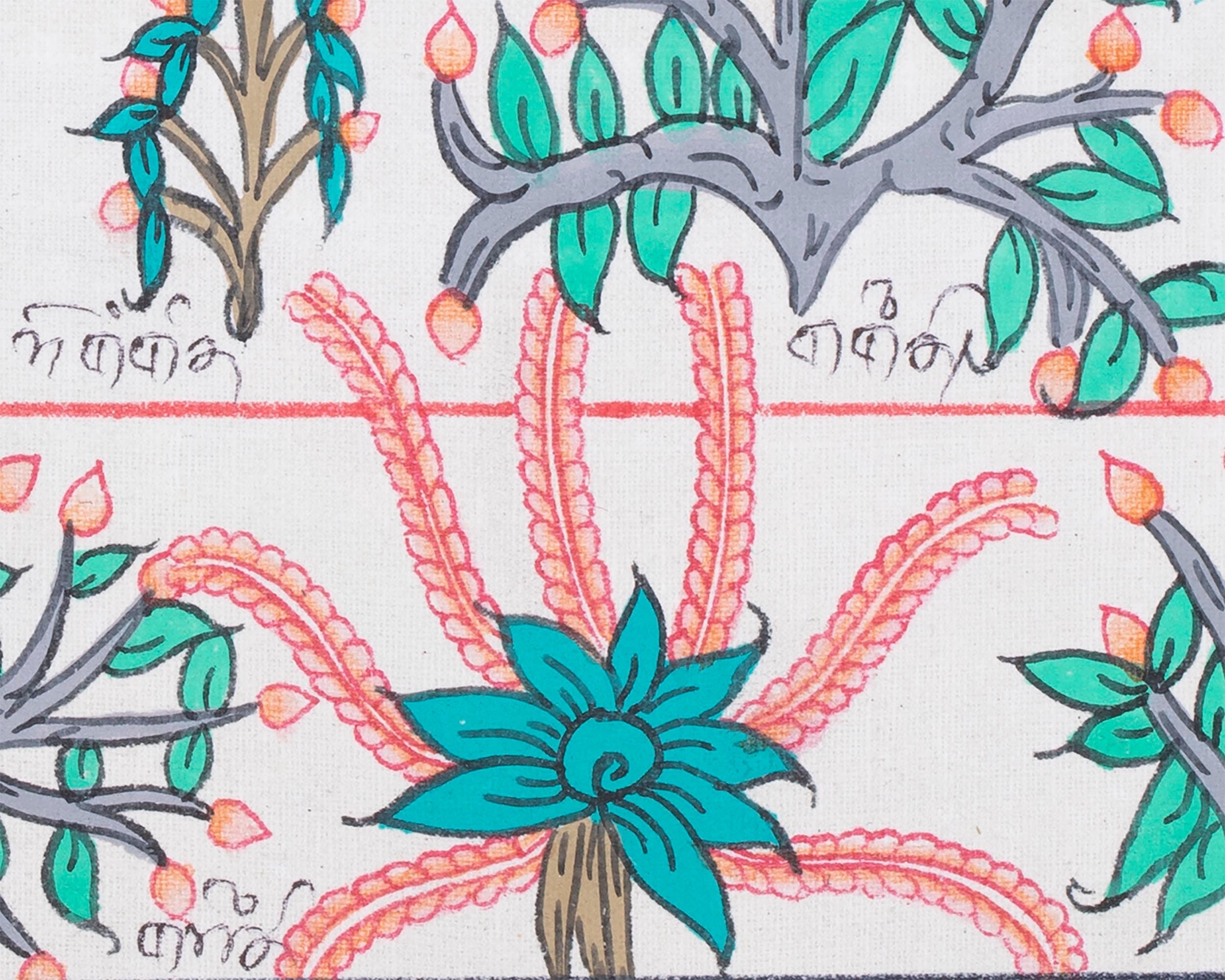 Tibetan Medicinal Herbs and Plants Thangka | Medicinal Painting