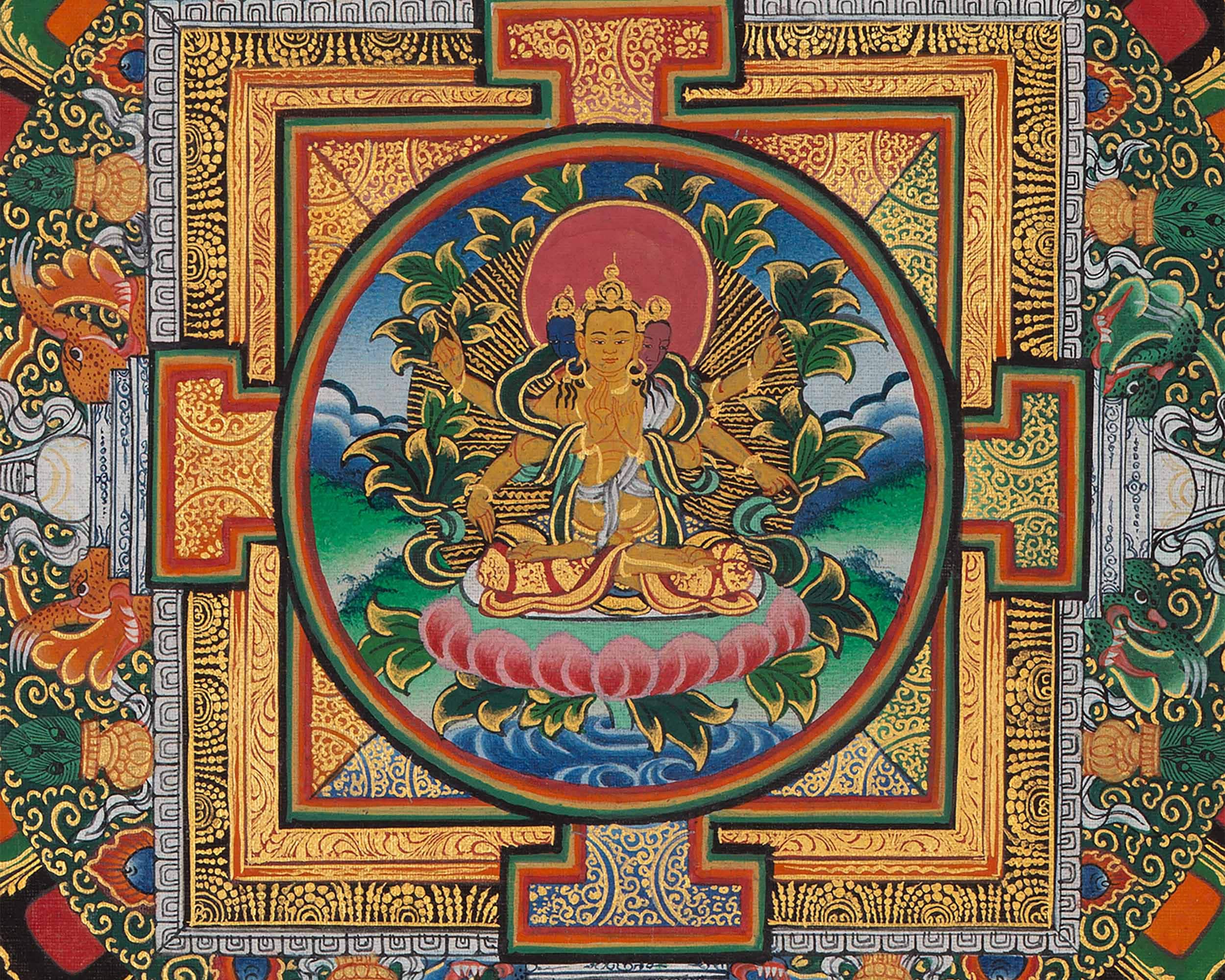 Wall Art of Vasundhara Mandala | High Quality Tibetan Wall Decor