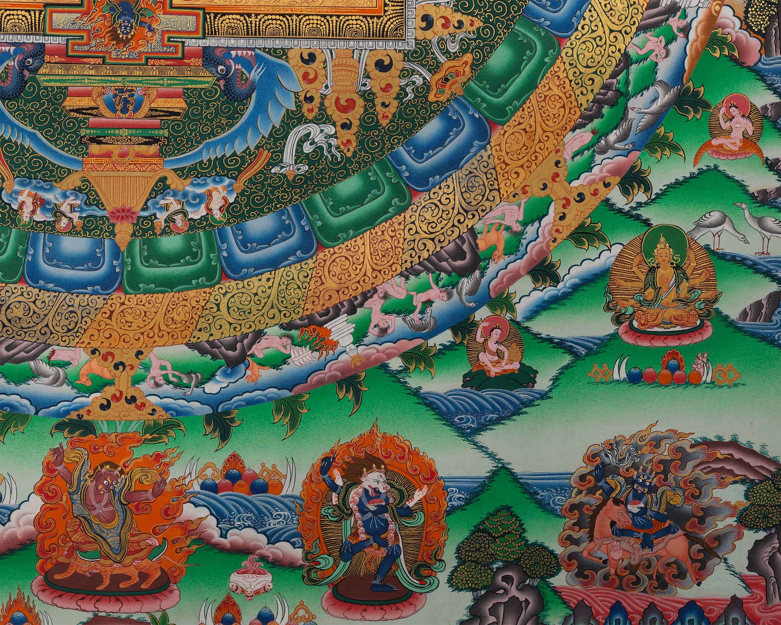 Wall Art of Vasundhara Mandala | High Quality Tibetan Wall Decor