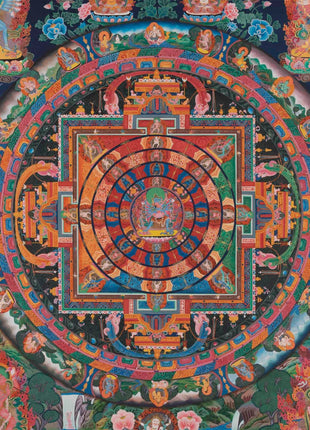 Chakrasamvara Mandala Thangka | Newari Style Painted Art | Wall Hanging Decor