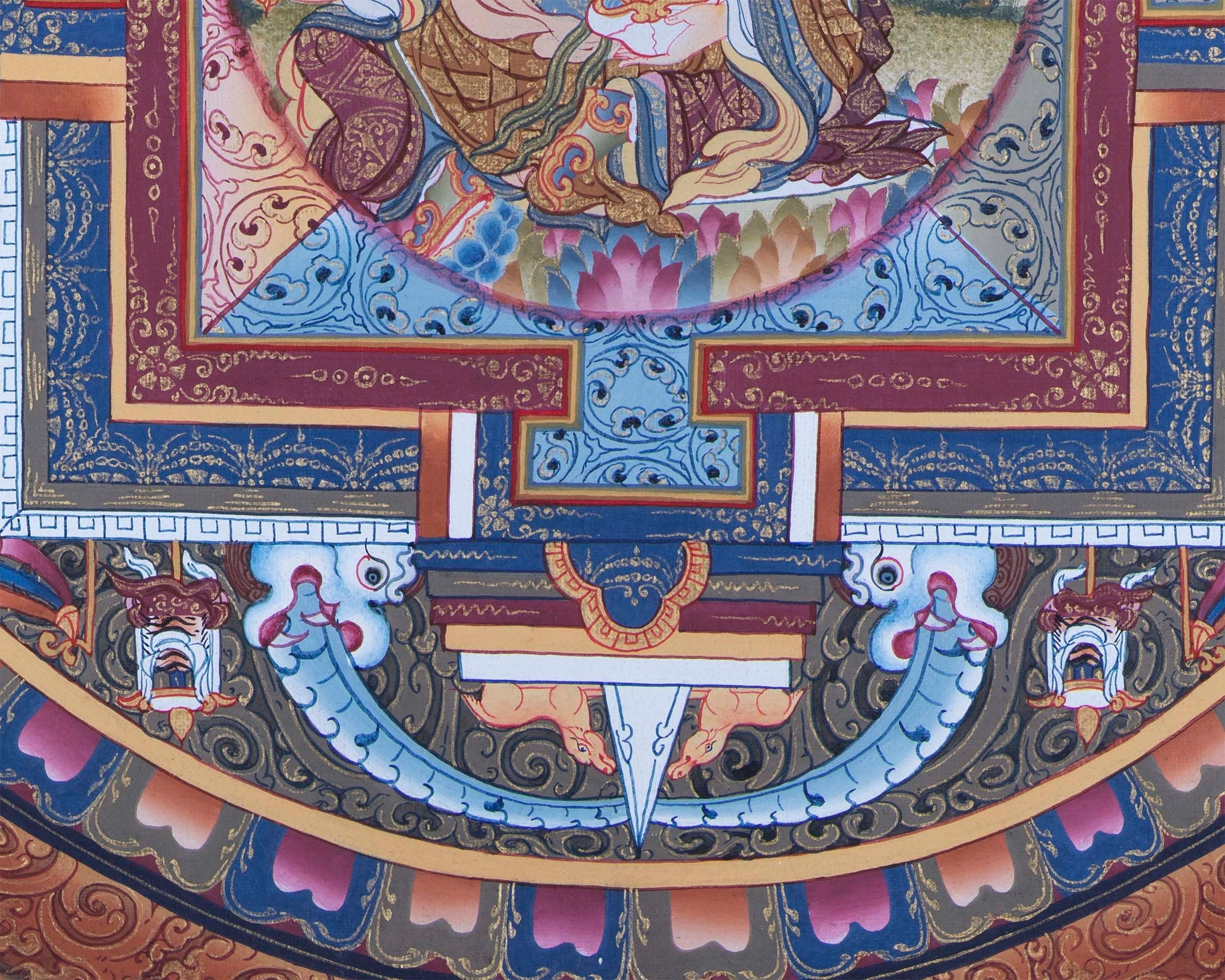 Mandala With Guru Padmasambhava Residing | Images of Guru Rinpoche