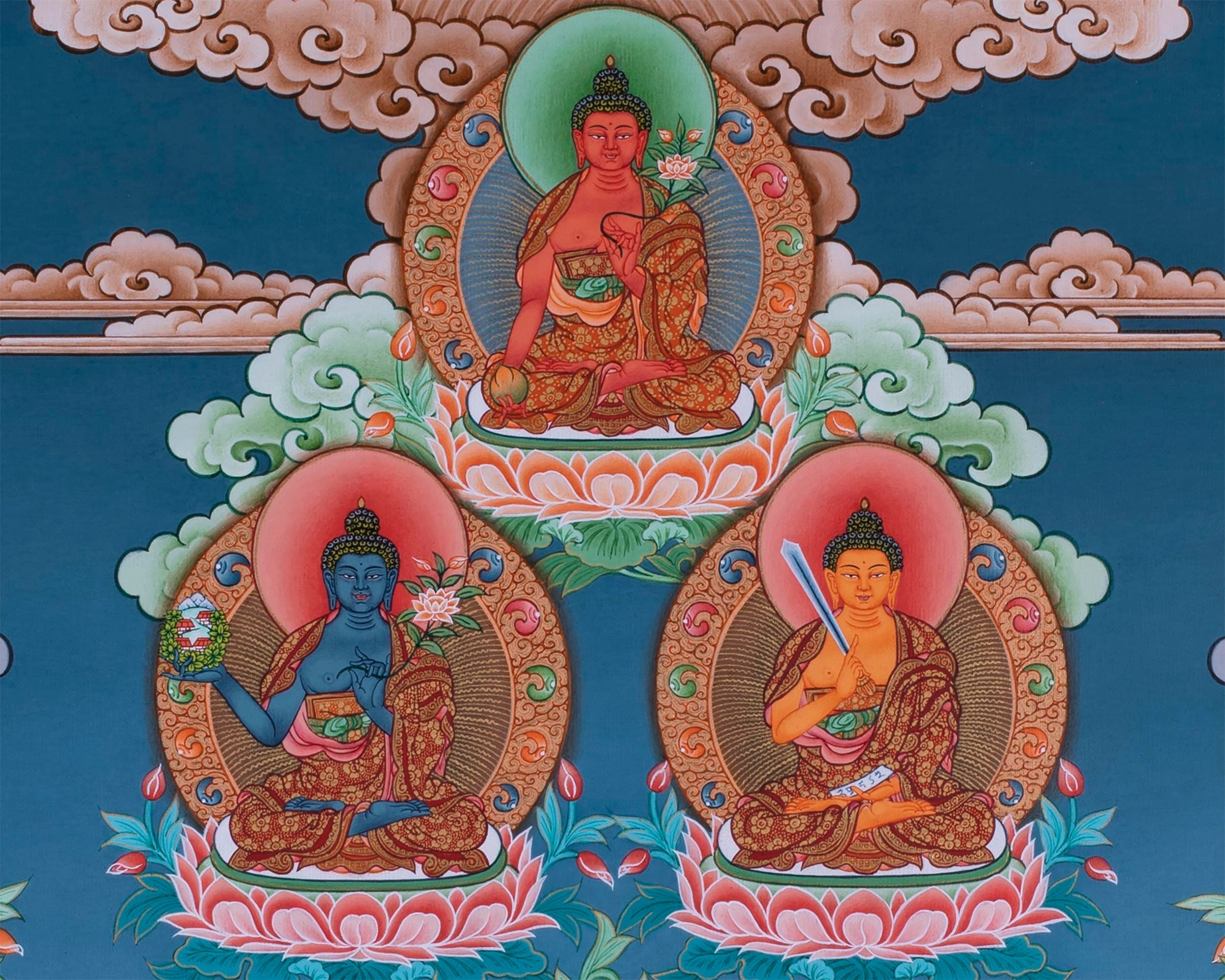 35 Buddhas Thangka For Confession | Nagarjuna Tradition | Eri Style Paiting