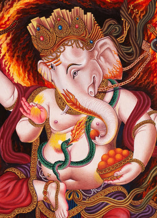 Ganesh Thangka Art | Newari Thangka Painting
