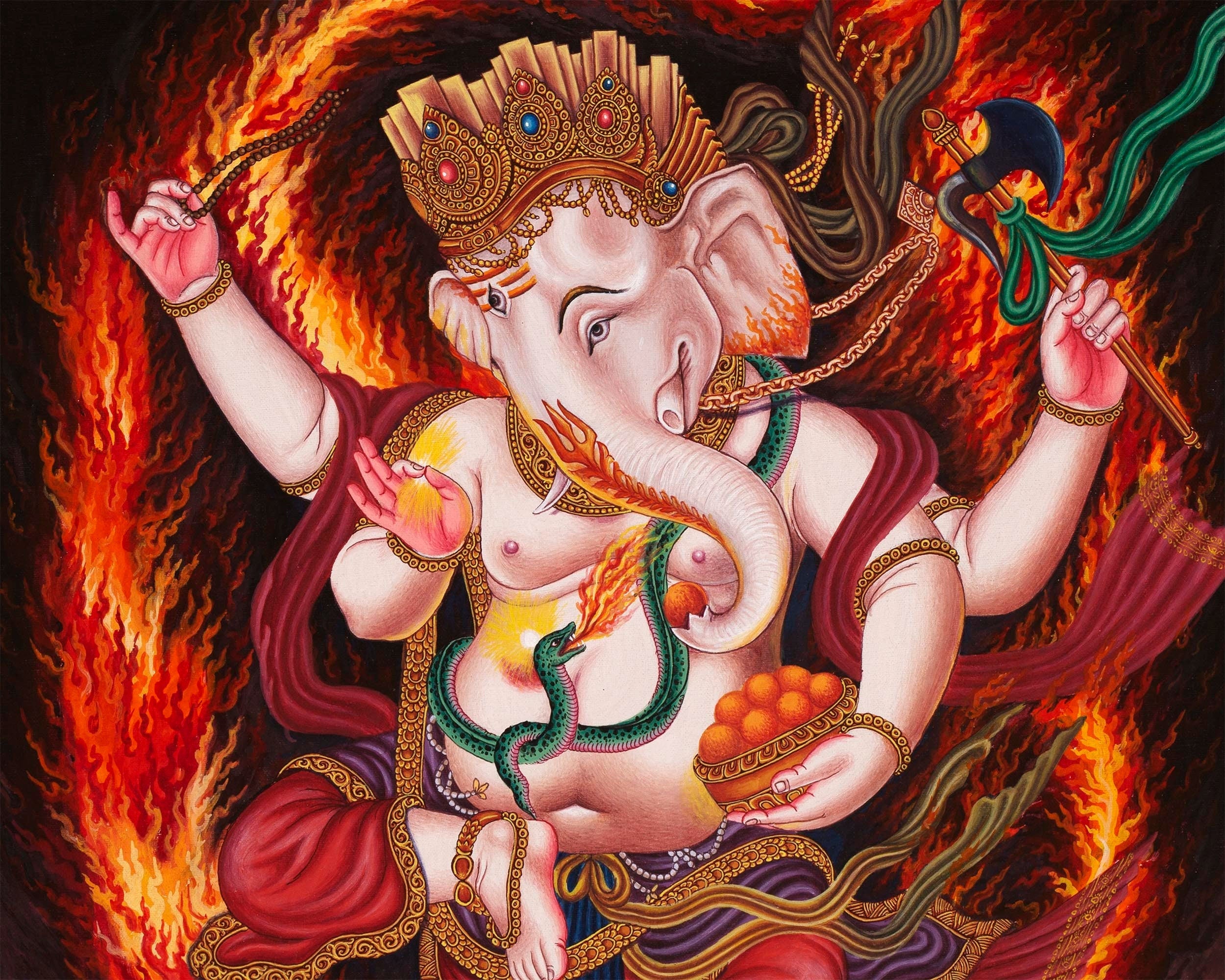 Ganesh Thangka Art | Newari Thangka Painting
