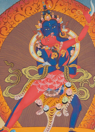 Chakrasamvara and Vajravarahi Thangka | Hand Painted Buddhist Art | Wall Decor