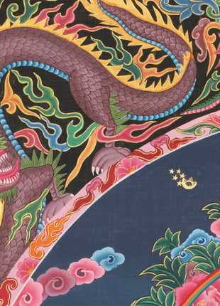 4 Armed Chengrezig Thangka | Buddhist Newari Art Style from Kathmandu Nepal
