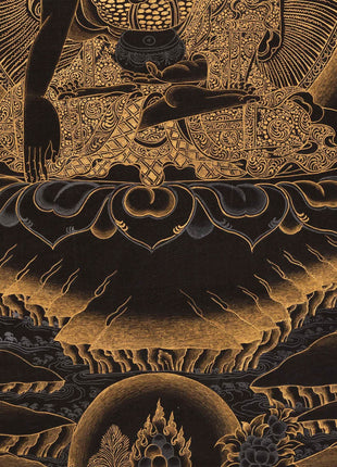Shakyamuni Buddha Original Handmade Tibetan Thangka | Sacred Wall Decor