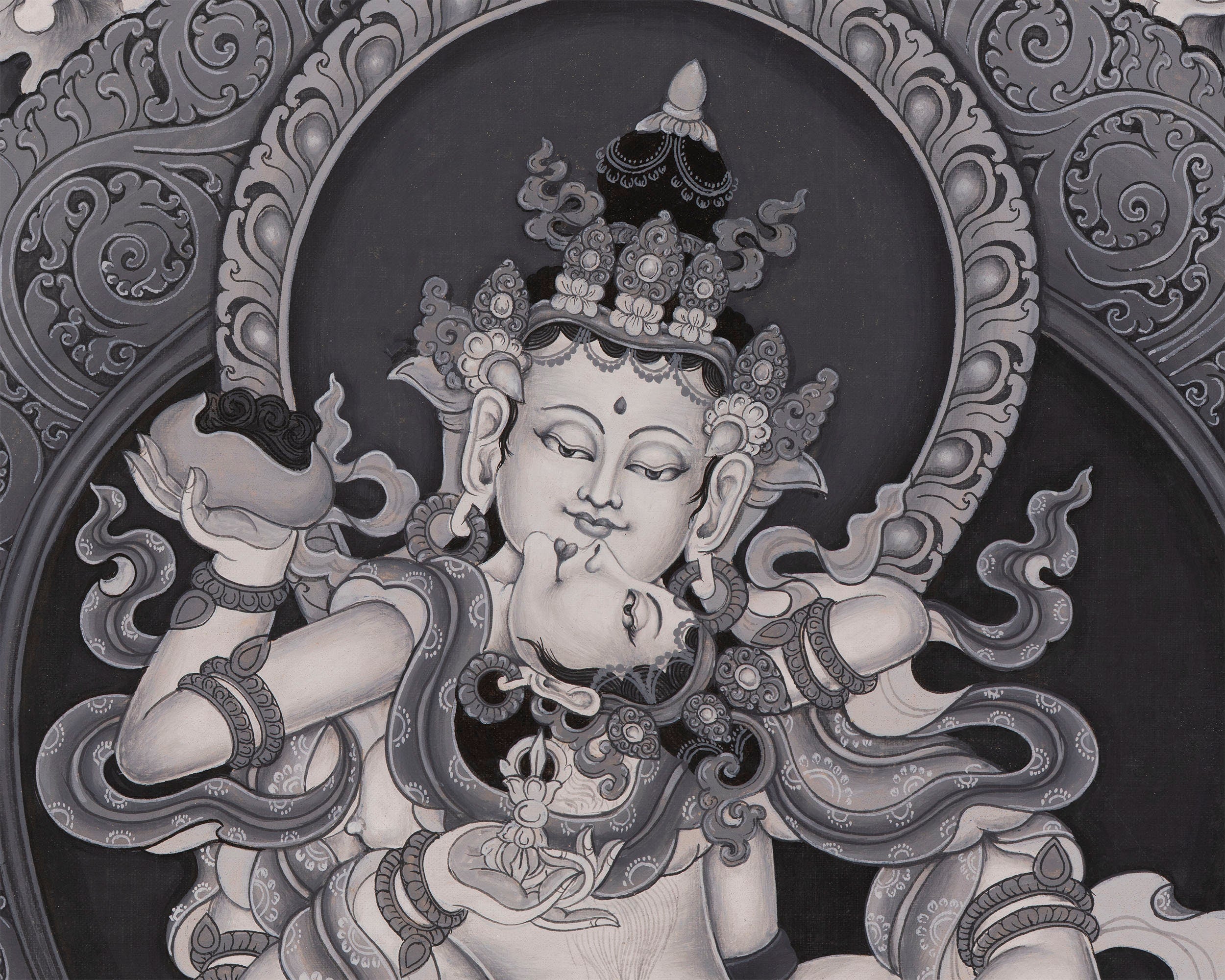 Vajrasattva Thangka Painting | Consort in Union |Himalayan Art