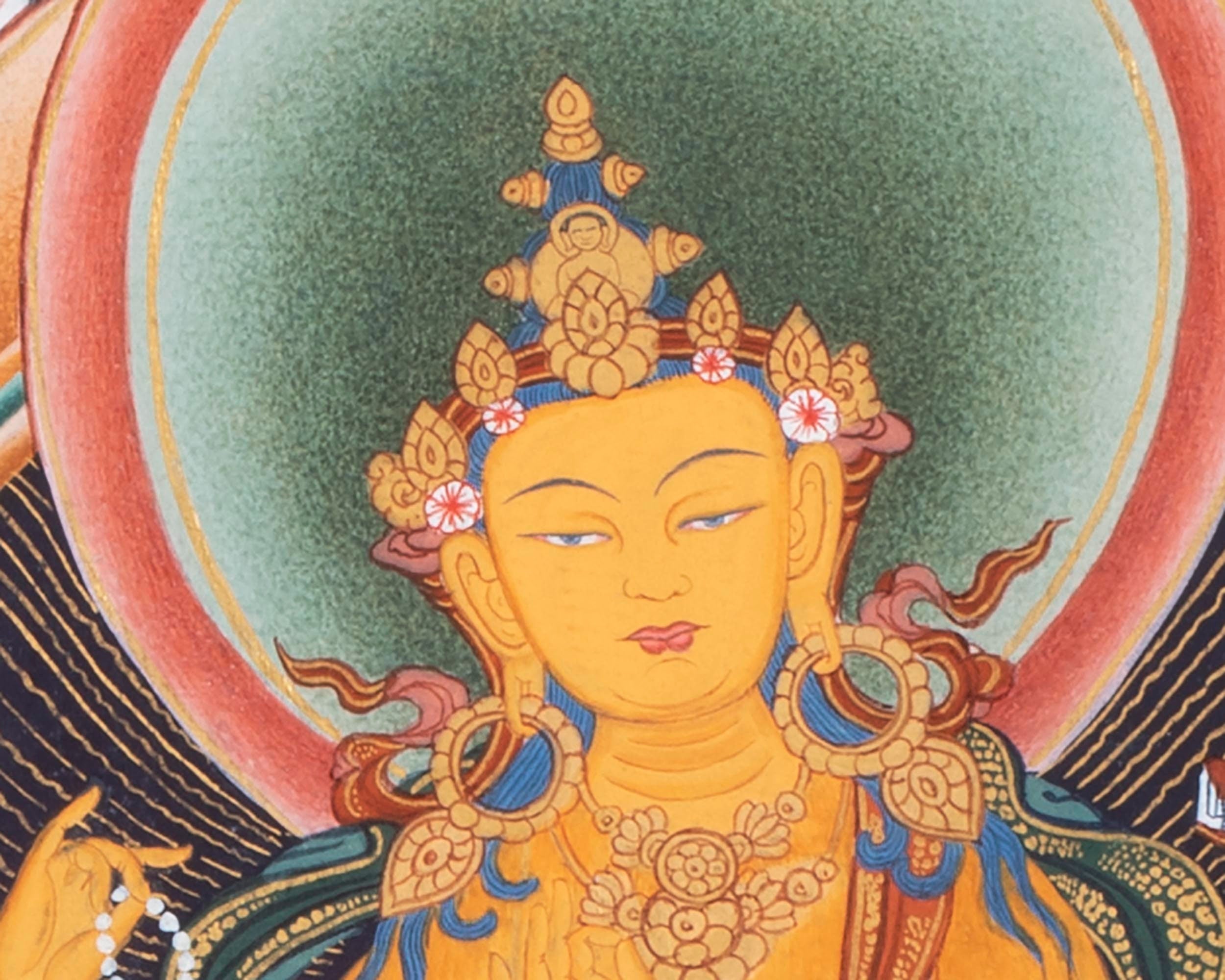 Amoghpasa Thangka | Tibetan Buddhist Handpainted Art | Wall Decor