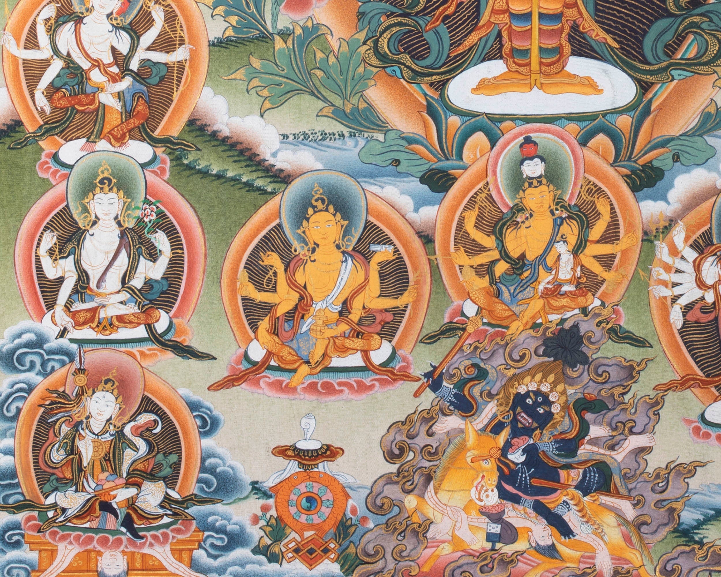 Amoghpasa Thangka | Tibetan Buddhist Handpainted Art | Wall Decor