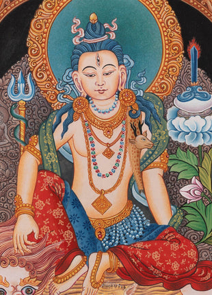 Simhanada Lokeshvara Thangka | Buddhist Handpainted Art | Religious Wall Decors