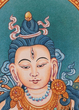 Simhanada Lokeshvara Thangka | Buddhist Handpainted Art | Religious Wall Decors