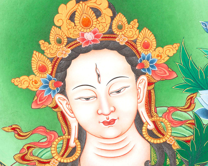 Handpainted White Tara | Wall Decor