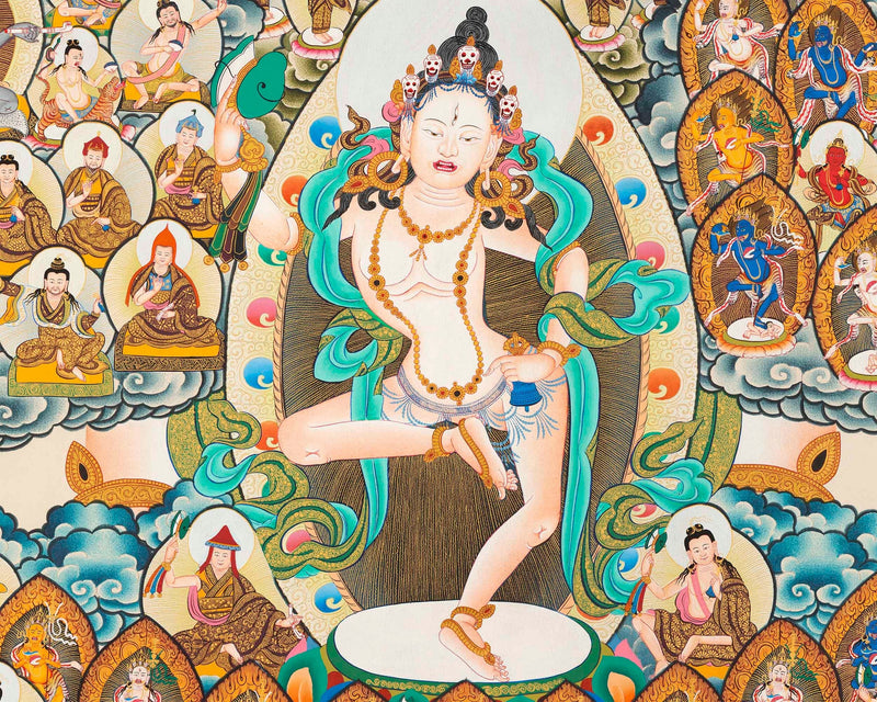 Machig Labdron Tree | Unbrocaded Thangka