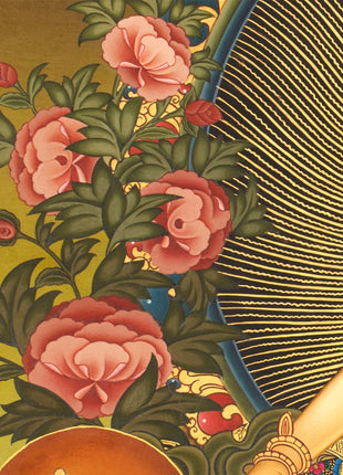 White Tara Thangka | Tibetan Wall Art | Treasure for life