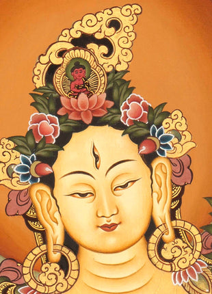White Tara Thangka | Tibetan Wall Art | Treasure for life