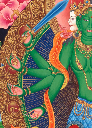 Paubha Painting of Bodhisattva Lokeshvara | Ancient Religious Art