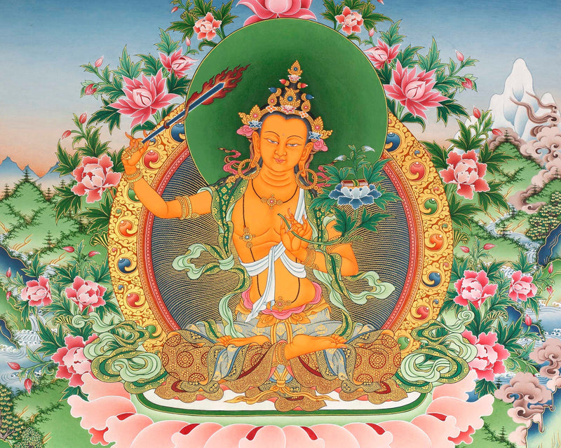 Arya Boddhisattva Manjushri Thangka | Wrathful Deity