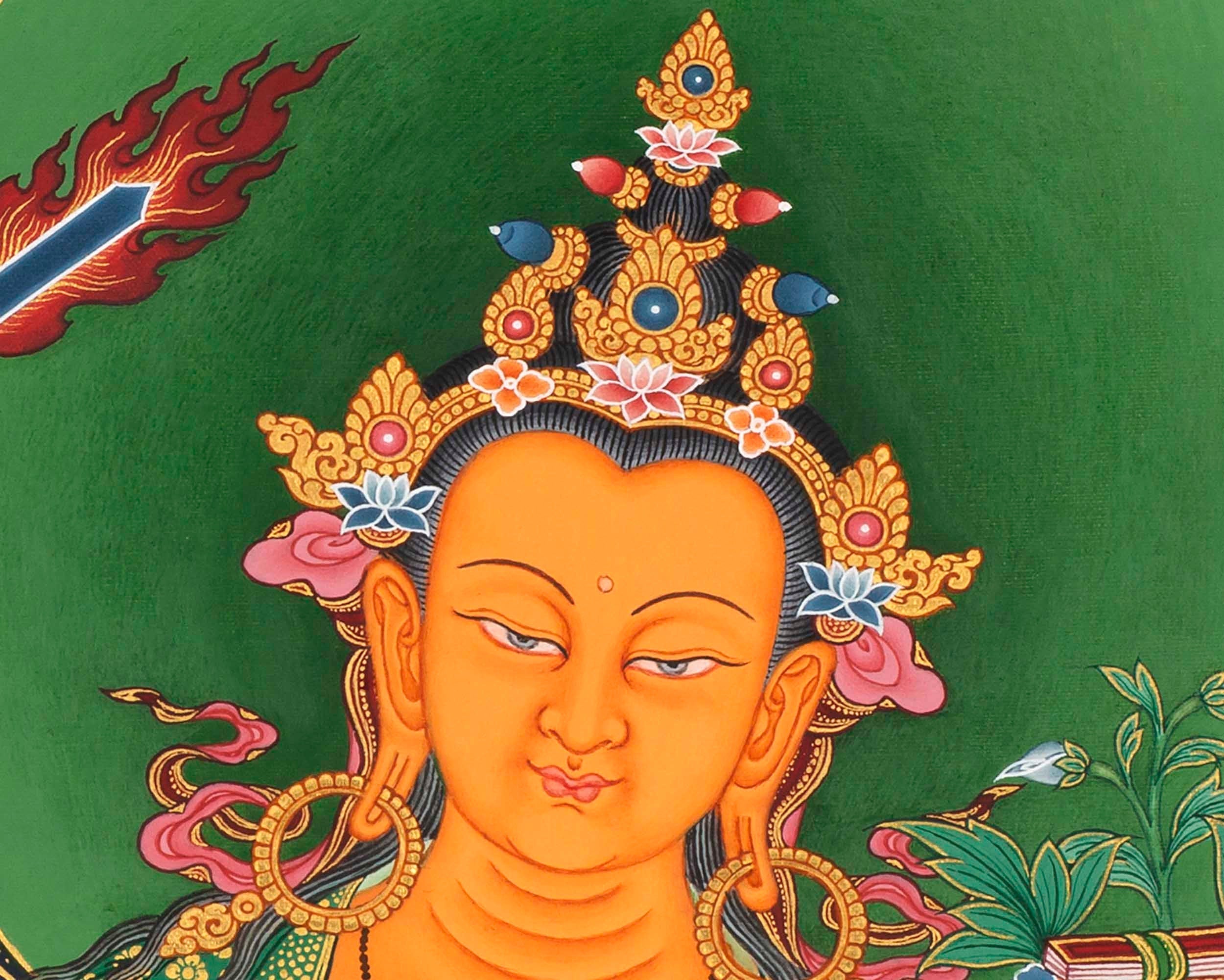 Arya Boddhisattva Manjushri Thangka | Wrathful Deity