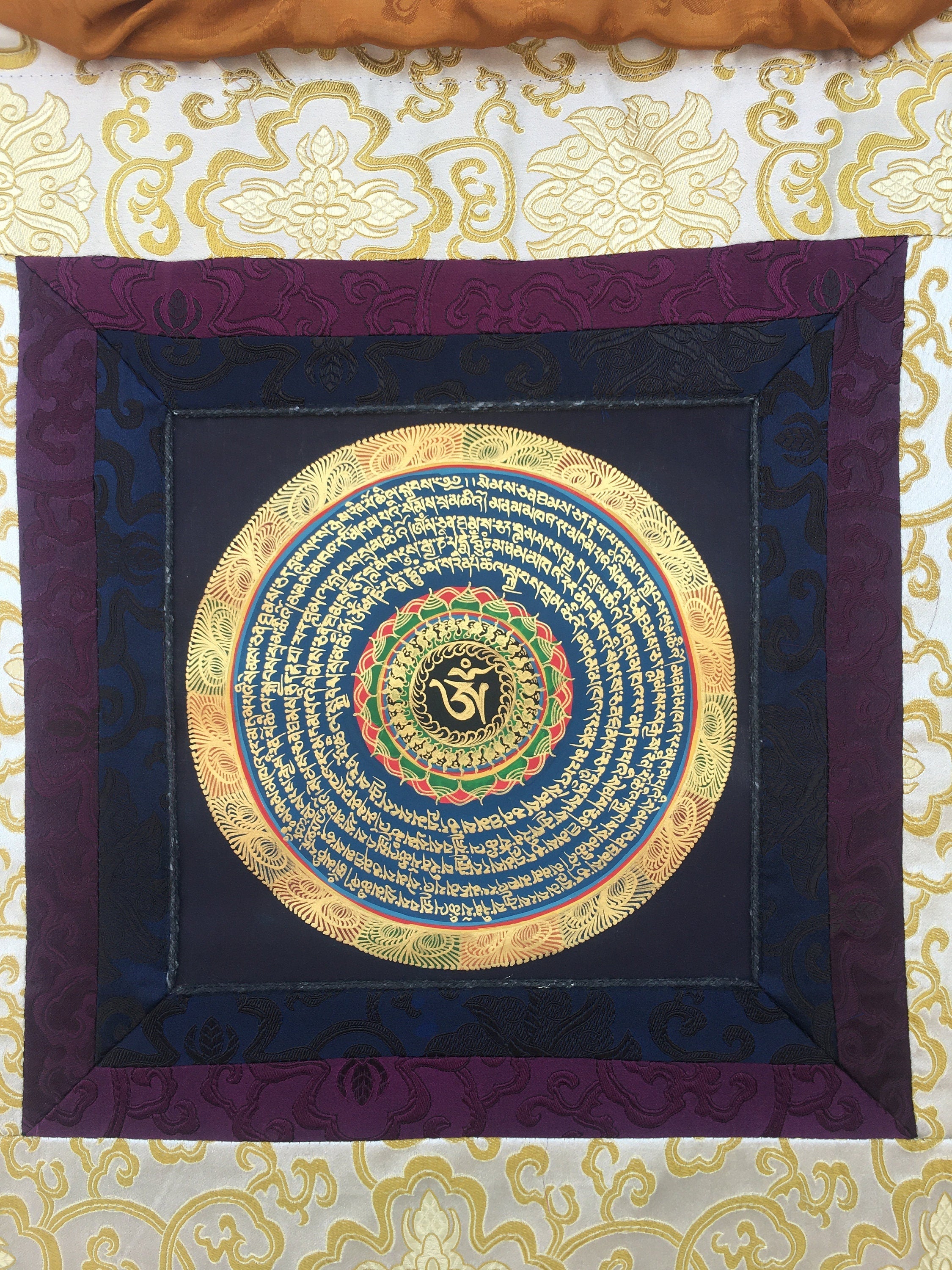 Mounted Mandala Thangka | Religious Handpainted Art | Wall Decoration