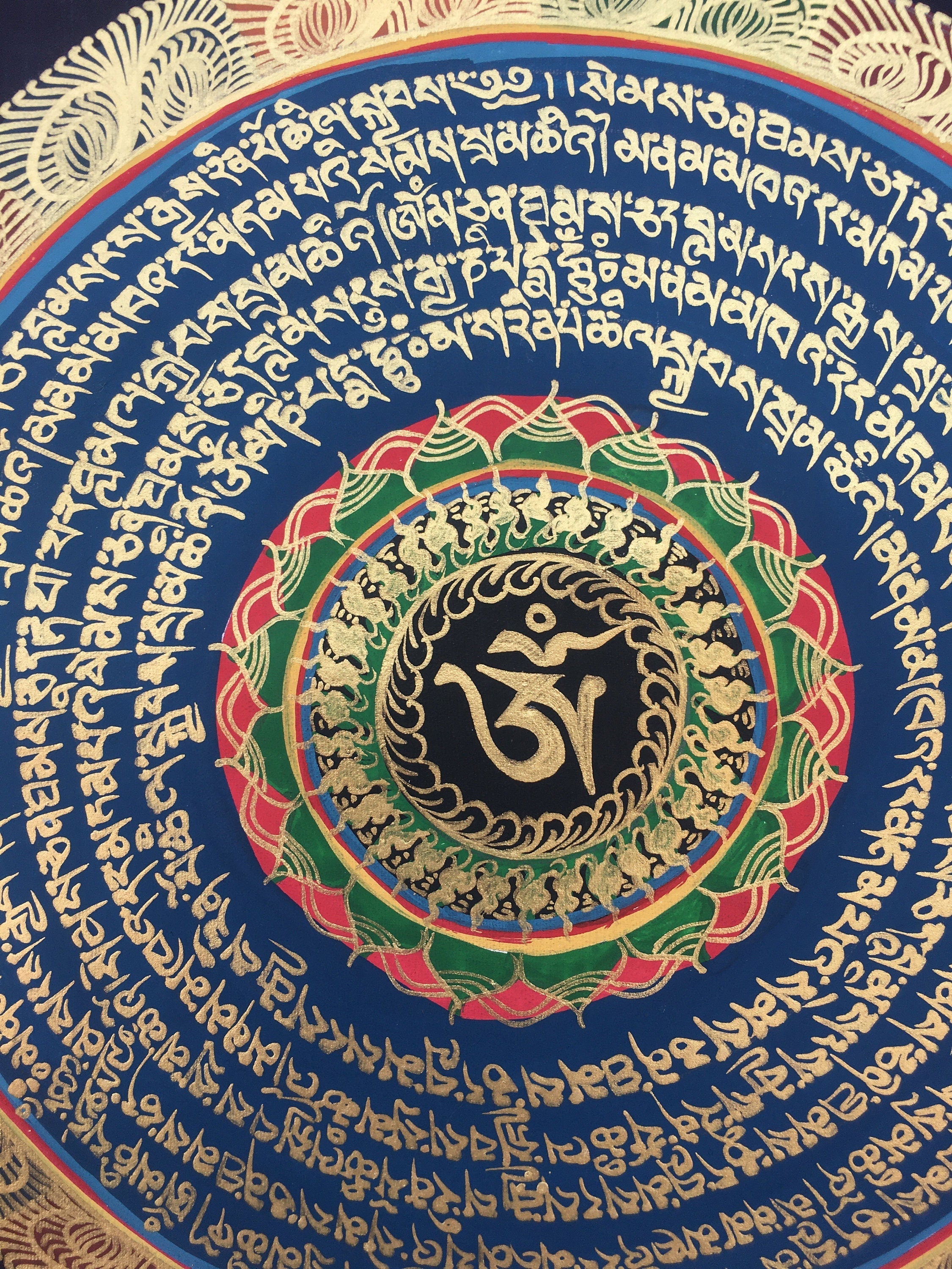 Mounted Mandala Thangka | Religious Handpainted Art | Wall Decoration