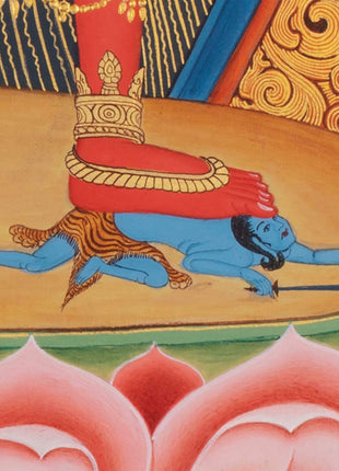 Vajrayogini Thangka in Tibetan Style | Vintage Art from Nepal