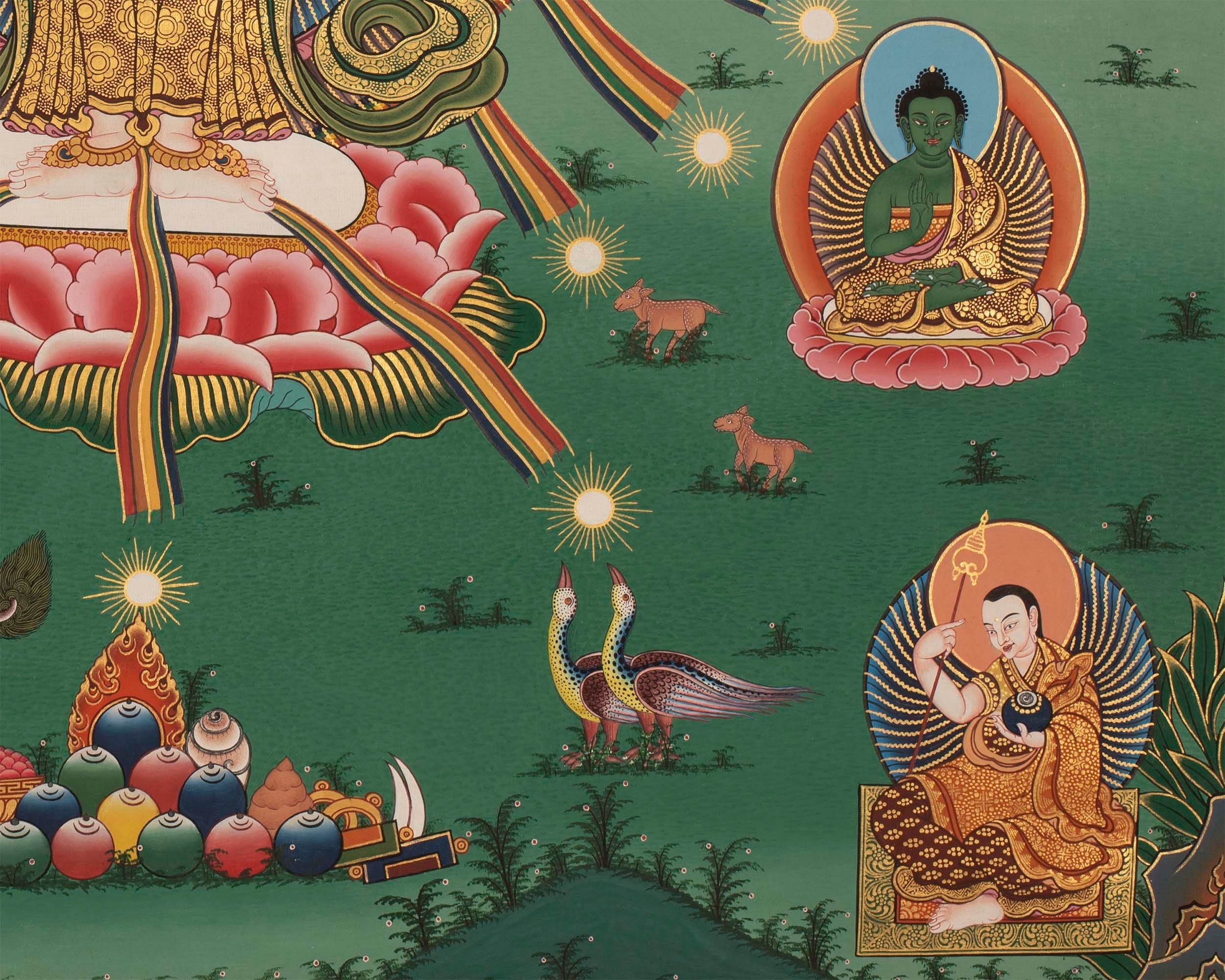 Chenresig Thangka | Buddhist Thangka Painting For Mediation | Religious Wall Decor