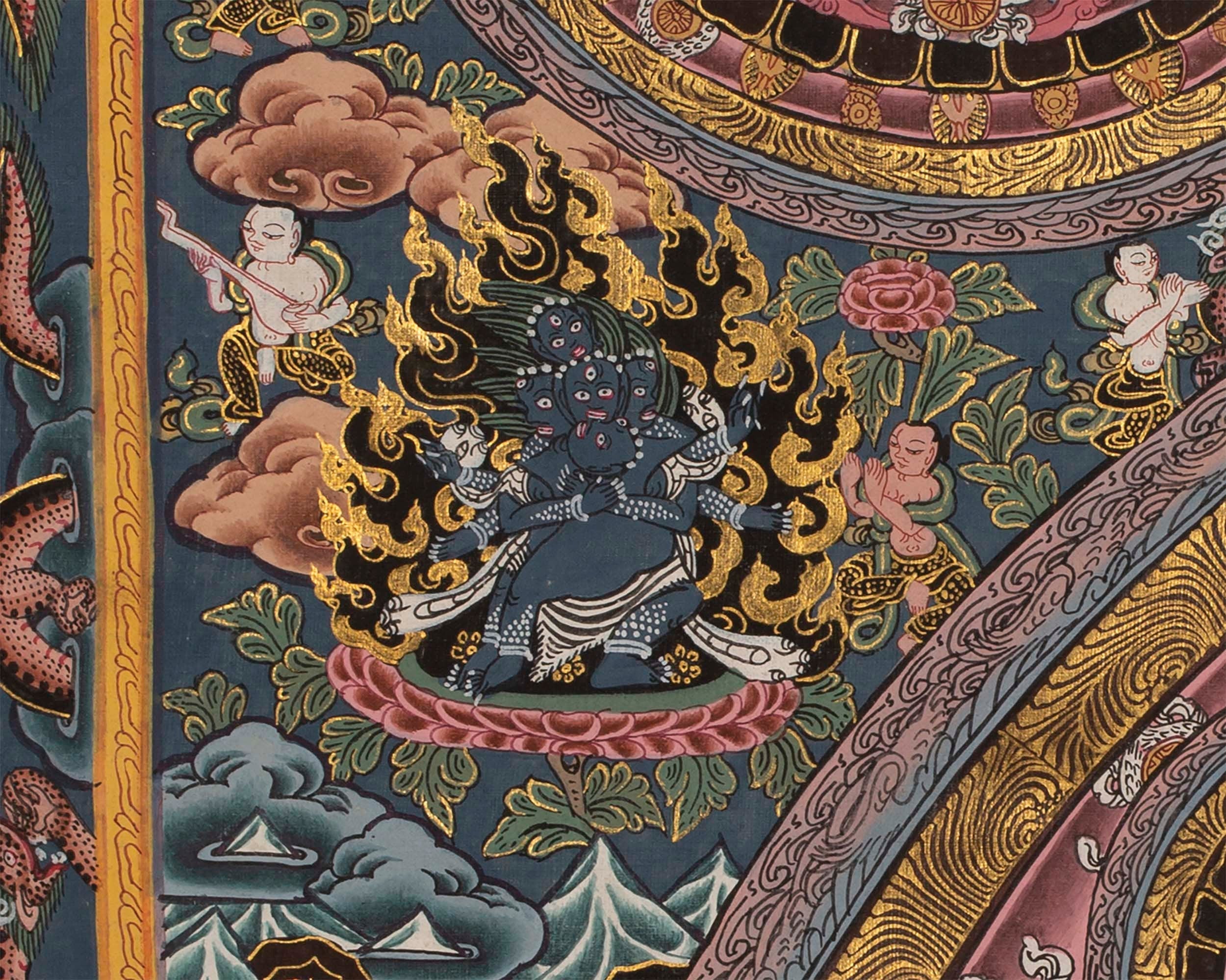 15 Mandala Thangka for Samatha Meditation Practice | Old Thangkas From late 20th Century