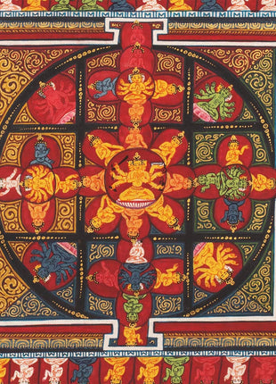 Dharmadhatu Manjushri Mandala | Traditional Thangka Art