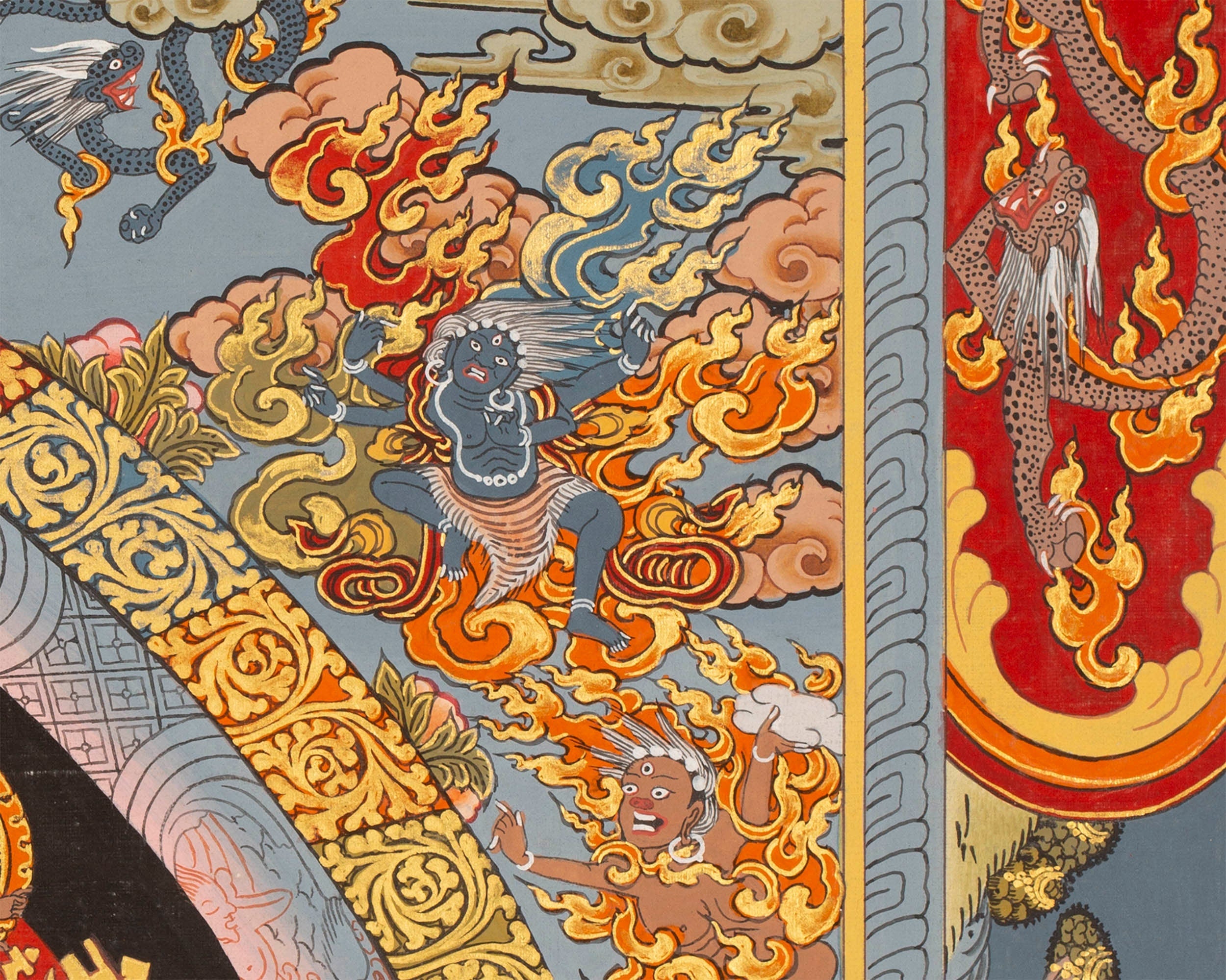 Traditional Mandala Art | Manjushri Thangka | Bodhisattva of Wisdom & Compassion