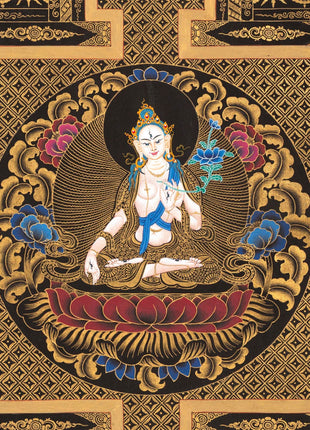 Arya Tara Mandala Thangka Painting | Original Hand Pained Art For Good Luck | Tibetan Wall Decoration Thangka Painting