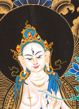 Arya Tara Mandala Thangka Painting | Original Hand Pained Art For Good Luck | Tibetan Wall Decoration Thangka Painting