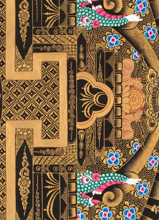 Arya Tara Mandala Thangka Painting | Original Hand Pained Art For Good Luck | Tibetan Wall Decoration Thangka Painting