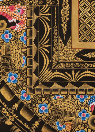 Avalokiteshvara Mandala |Wheel of Time Thangka | Kalachakra Mandala Wall Hanging
