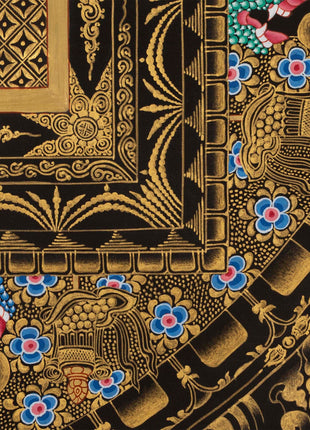 Avalokiteshvara Mandala |Wheel of Time Thangka | Kalachakra Mandala Wall Hanging