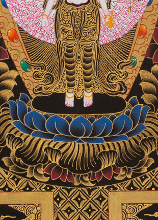 Avalokiteshvara Mandala |Wheel of Time Thangka | Kalachakra Mandala Wall Hanging