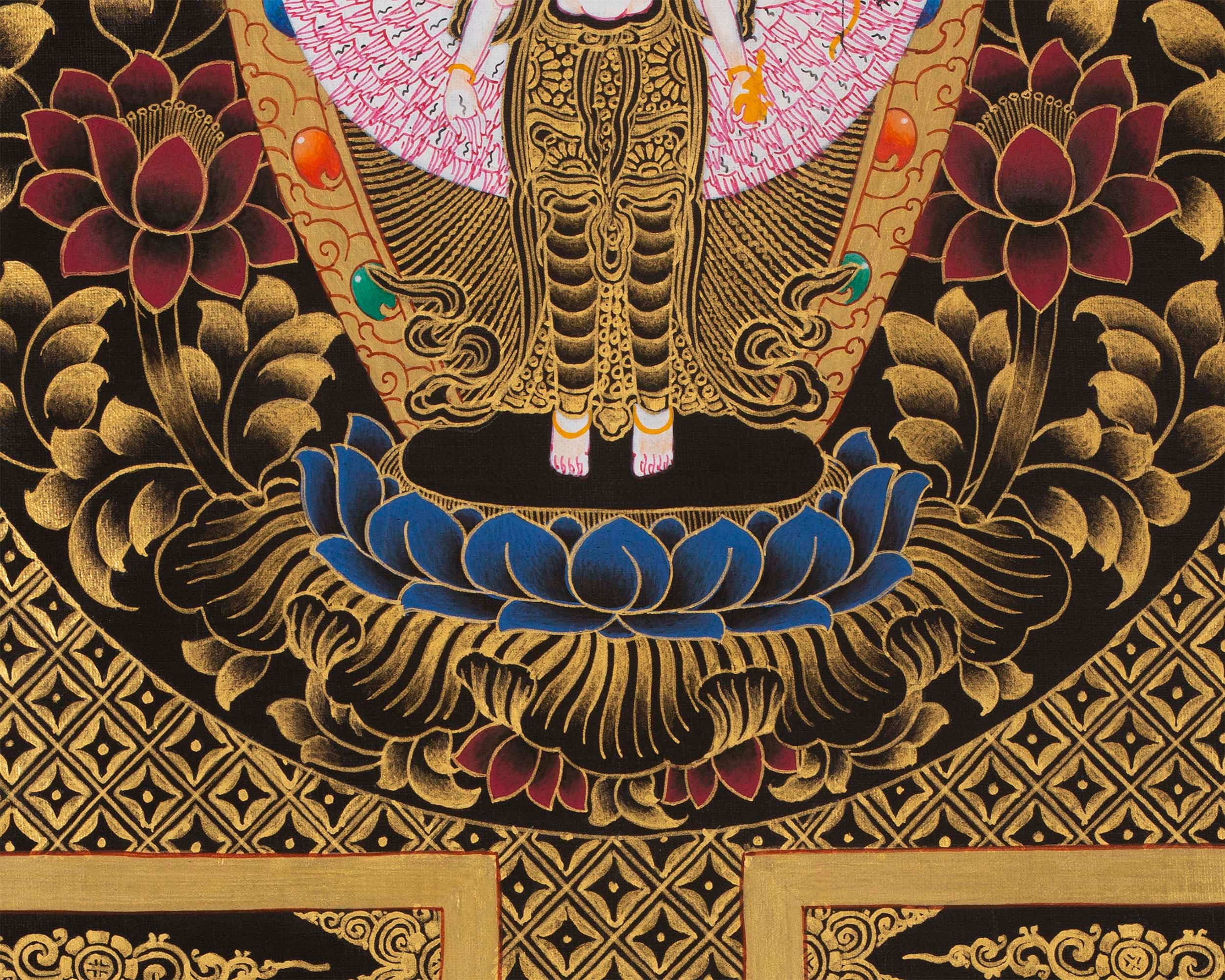 Avalokiteshvara Mandala |Wheel of Time Thangka | Kalachakra Mandala Wall Hanging