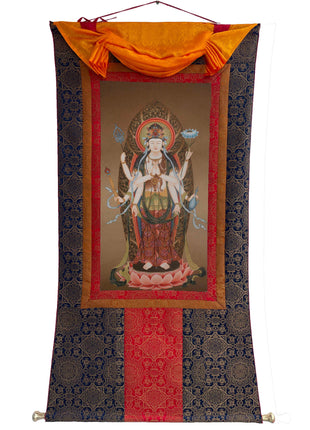 Unique Thangka of the Eight Armed Avalokiteshvara | Japanese Deity