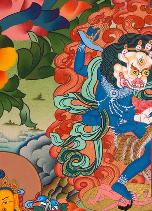 Guru Rinpoche Thangka | Eight Manifestation of Guru Padmasambhava |  Lotus Born Master of Buddhism | Thangka Painting for Meditation