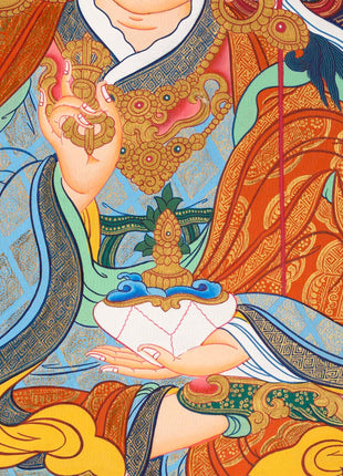 Guru Rinpoche Thangka | Eight Manifestation of Guru Padmasambhava |  Lotus Born Master of Buddhism | Thangka Painting for Meditation