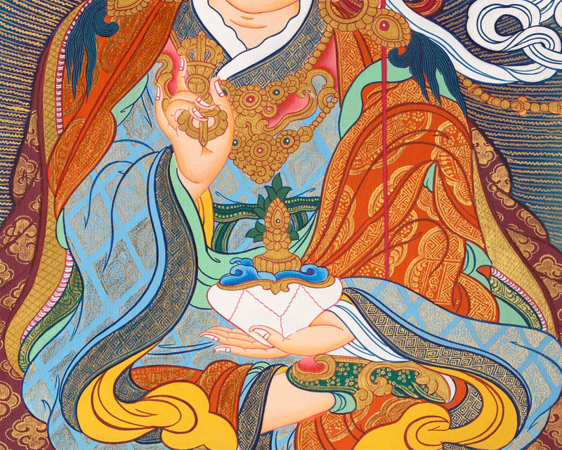 Guru Rinpoche Thangka | Eight Manifestation of Guru Padmasambhava |  Lotus Born Master of Buddhism | Thangka Painting for Meditation