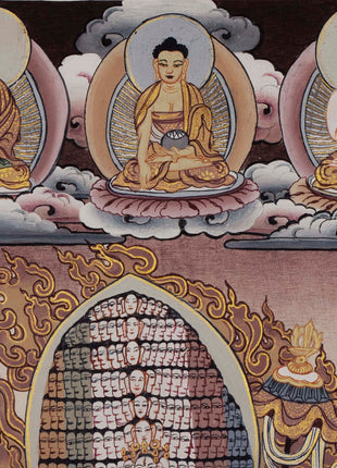 Protector Dukkar | The White Umbrella Goddess | Original Thangka of Sitatapatra
