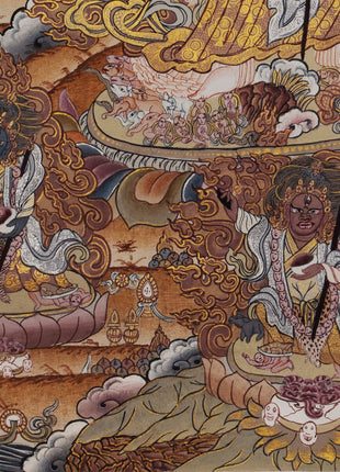 Protector Dukkar | The White Umbrella Goddess | Original Thangka of Sitatapatra