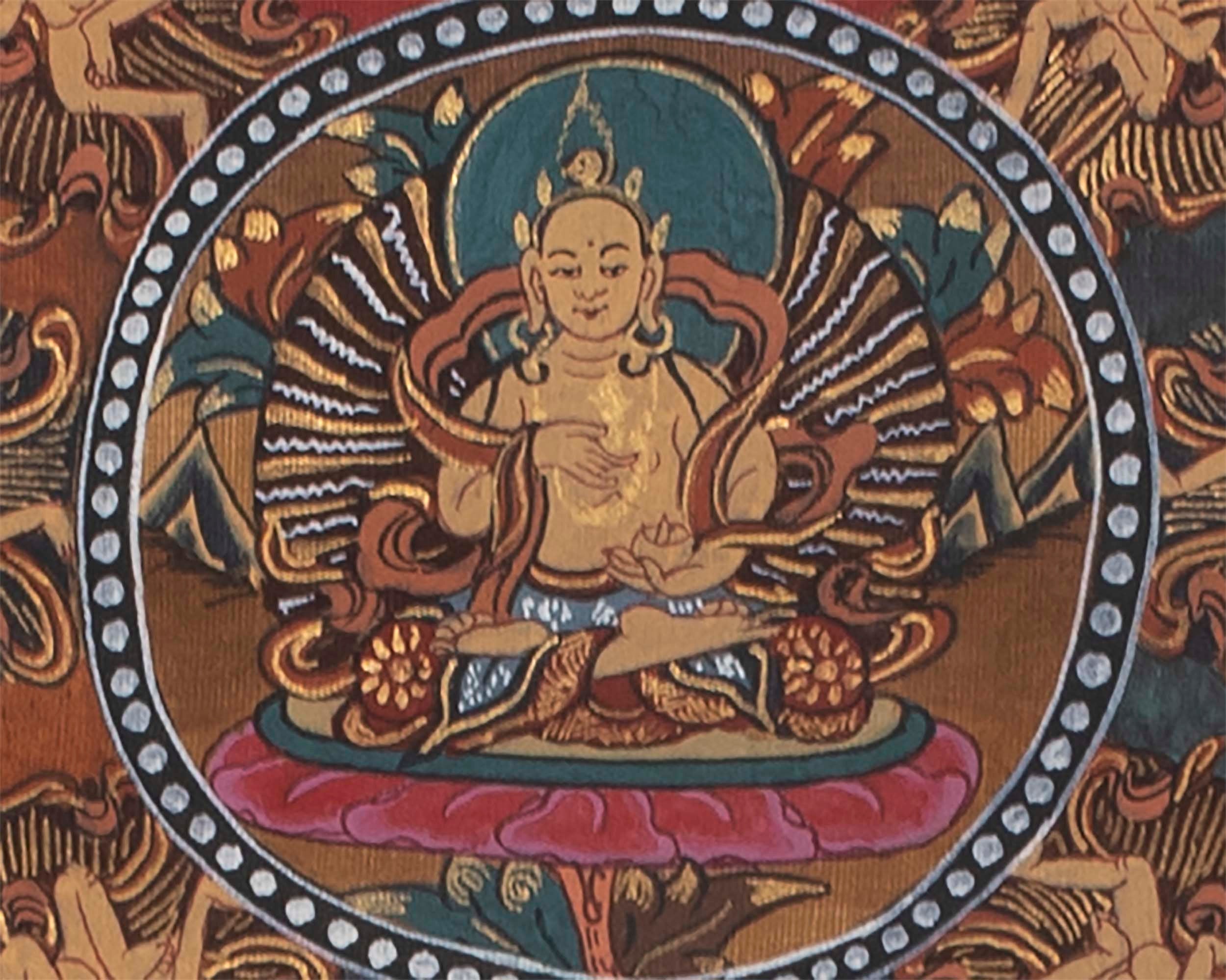 Vintage Mandala with Guhyasamaja , Chakrasamvara and Mahakalas